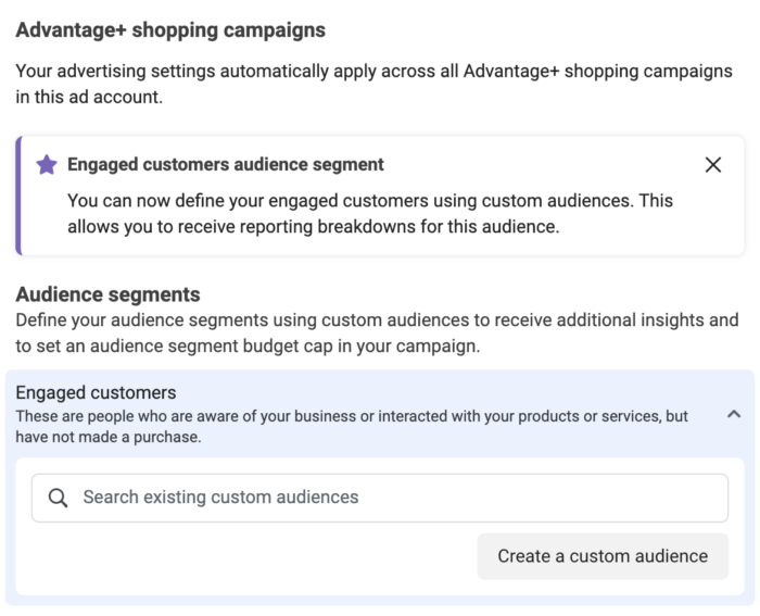 Engaged Customers Audience Segment